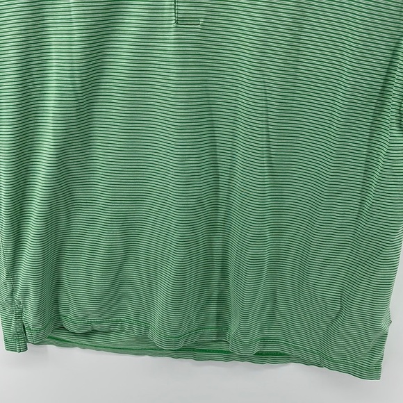 Fairway & Greene Green&White Striped Polo Shirt Classic Comfort Size X-Large - Picture 4 of 12